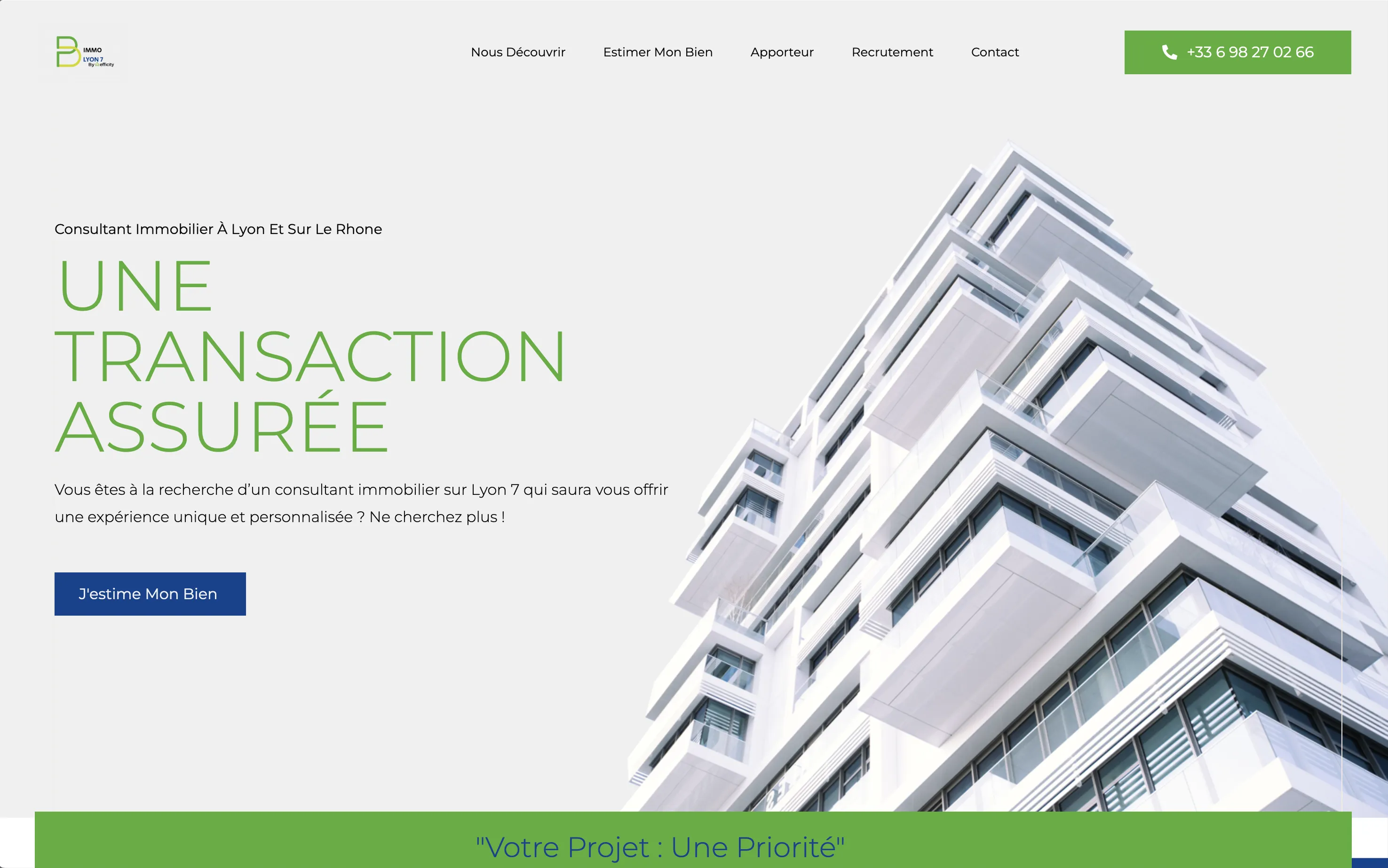 Création d'un site vitrine pour un courtier en immobilier